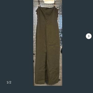 Zara Dark Green Wide Leg Pants
